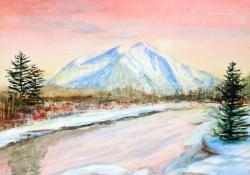 Sopris - Winter Sunrise on the Crystal River