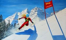 AVSC Ski Racer and the Maroon Bells